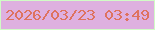文字の大きさ：2、枠の色：d1fbc6、背景の色：deb0e0、文字の色：de725f 無料ブログパーツのブログ時計
