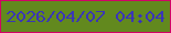 文字の大きさ：1、枠の色：d20265、背景の色：62891e、文字の色：3a36b7 無料ブログパーツのブログ時計