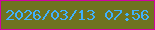 文字の大きさ：2、枠の色：d202a3、背景の色：6f7320、文字の色：40b1ff 無料ブログパーツのブログ時計
