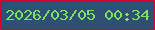 文字の大きさ：3、枠の色：d20428、背景の色：305073、文字の色：7ae460 無料ブログパーツのブログ時計