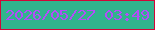 文字の大きさ：1、枠の色：d20638、背景の色：31b48d、文字の色：b34df9 無料ブログパーツのブログ時計