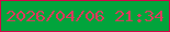 文字の大きさ：3、枠の色：d20648、背景の色：02a43c、文字の色：db3b5d 無料ブログパーツのブログ時計