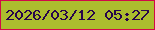 文字の大きさ：1、枠の色：d20848、背景の色：acbd2e、文字の色：27044b 無料ブログパーツのブログ時計