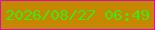 文字の大きさ：5、枠の色：d211ad、背景の色：c68700、文字の色：42e90e 無料ブログパーツのブログ時計