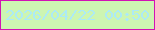 文字の大きさ：3、枠の色：d212b4、背景の色：cdf5b2、文字の色：aceaf6 無料ブログパーツのブログ時計