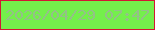 文字の大きさ：3、枠の色：d21733、背景の色：74ef4b、文字の色：94c088 無料ブログパーツのブログ時計