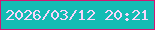 文字の大きさ：3、枠の色：d21773、背景の色：14bcb4、文字の色：fad5fb 無料ブログパーツのブログ時計
