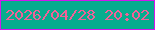 文字の大きさ：1、枠の色：d217ed、背景の色：07ac8e、文字の色：f16198 無料ブログパーツのブログ時計