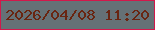 文字の大きさ：3、枠の色：d2184b、背景の色：657176、文字の色：692511 無料ブログパーツのブログ時計