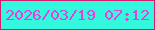 文字の大きさ：2、枠の色：d21e6d、背景の色：33f8de、文字の色：e540db 無料ブログパーツのブログ時計