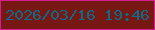文字の大きさ：2、枠の色：d21e90、背景の色：771814、文字の色：0c6c87 無料ブログパーツのブログ時計