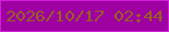文字の大きさ：4、枠の色：d21eda、背景の色：9f00a1、文字の色：976022 無料ブログパーツのブログ時計