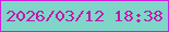 文字の大きさ：4、枠の色：d21fdb、背景の色：80d5c9、文字の色：c215af 無料ブログパーツのブログ時計