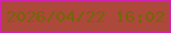 文字の大きさ：4、枠の色：d221b2、背景の色：ac493a、文字の色：716705 無料ブログパーツのブログ時計