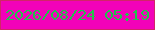 文字の大きさ：3、枠の色：d22567、背景の色：f202b9、文字の色：22c14c 無料ブログパーツのブログ時計