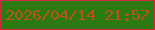 文字の大きさ：5、枠の色：d2283f、背景の色：2b7b12、文字の色：bd5118 無料ブログパーツのブログ時計