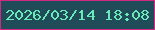 文字の大きさ：5、枠の色：d22884、背景の色：204c59、文字の色：69e9b8 無料ブログパーツのブログ時計
