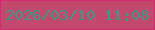 文字の大きさ：4、枠の色：d2296f、背景の色：c2486d、文字の色：3b9a82 無料ブログパーツのブログ時計