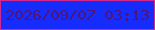 文字の大きさ：4、枠の色：d2298c、背景の色：152cfc、文字の色：521378 無料ブログパーツのブログ時計