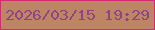 文字の大きさ：2、枠の色：d22d72、背景の色：bd8564、文字の色：924383 無料ブログパーツのブログ時計