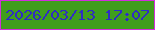 文字の大きさ：3、枠の色：d22edc、背景の色：409e1c、文字の色：2f2cc4 無料ブログパーツのブログ時計