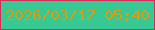 文字の大きさ：5、枠の色：d22f57、背景の色：38c893、文字の色：da9d11 無料ブログパーツのブログ時計