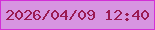 文字の大きさ：2、枠の色：d230d6、背景の色：d795e1、文字の色：9a1a53 無料ブログパーツのブログ時計