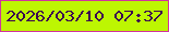 文字の大きさ：5、枠の色：d2339e、背景の色：bdf602、文字の色：3c0350 無料ブログパーツのブログ時計