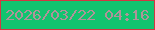 文字の大きさ：4、枠の色：d23742、背景の色：11c46f、文字の色：af9399 無料ブログパーツのブログ時計