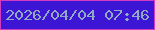 文字の大きさ：5、枠の色：d23bc1、背景の色：3d16d5、文字の色：90aac6 無料ブログパーツのブログ時計