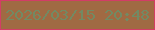 文字の大きさ：4、枠の色：d23d66、背景の色：a06a43、文字の色：728a63 無料ブログパーツのブログ時計