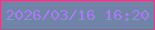 文字の大きさ：5、枠の色：d2438a、背景の色：6f84a6、文字の色：a87bf1 無料ブログパーツのブログ時計