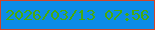 文字の大きさ：1、枠の色：d24428、背景の色：0c8ce7、文字の色：46ab0c 無料ブログパーツのブログ時計