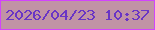 文字の大きさ：3、枠の色：d244fc、背景の色：c193a5、文字の色：6935c5 無料ブログパーツのブログ時計