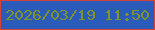 文字の大きさ：5、枠の色：d24536、背景の色：2a5aba、文字の色：7f932a 無料ブログパーツのブログ時計