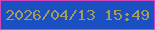 文字の大きさ：3、枠の色：d246bc、背景の色：1b50c2、文字の色：a59b60 無料ブログパーツのブログ時計