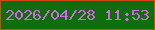 文字の大きさ：4、枠の色：d24711、背景の色：0f6e0b、文字の色：cd6ce0 無料ブログパーツのブログ時計