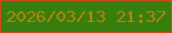 文字の大きさ：2、枠の色：d2481b、背景の色：377e0e、文字の色：b6840a 無料ブログパーツのブログ時計
