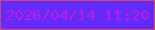 文字の大きさ：1、枠の色：d24866、背景の色：632bf9、文字の色：c11be8 無料ブログパーツのブログ時計