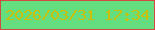 文字の大きさ：3、枠の色：d24942、背景の色：64de7e、文字の色：cabf07 無料ブログパーツのブログ時計