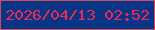 文字の大きさ：3、枠の色：d24b5a、背景の色：083585、文字の色：ed2959 無料ブログパーツのブログ時計