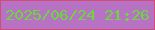 文字の大きさ：2、枠の色：d24c75、背景の色：b772c3、文字の色：69d83c 無料ブログパーツのブログ時計