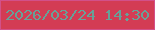 文字の大きさ：3、枠の色：d25089、背景の色：d33c54、文字の色：67a198 無料ブログパーツのブログ時計