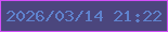 文字の大きさ：5、枠の色：d250f9、背景の色：4b467d、文字の色：5f82cd 無料ブログパーツのブログ時計