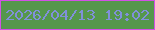 文字の大きさ：3、枠の色：d251e5、背景の色：55974c、文字の色：8090da 無料ブログパーツのブログ時計