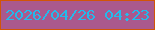 文字の大きさ：3、枠の色：d25506、背景の色：aa598d、文字の色：24baeb 無料ブログパーツのブログ時計