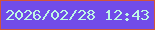 文字の大きさ：4、枠の色：d2553a、背景の色：714ce9、文字の色：bef7e4 無料ブログパーツのブログ時計