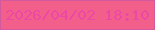 文字の大きさ：2、枠の色：d258a0、背景の色：f25f8a、文字の色：ed48a5 無料ブログパーツのブログ時計