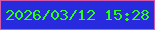 文字の大きさ：2、枠の色：d258a8、背景の色：282bdd、文字の色：28fe1b 無料ブログパーツのブログ時計