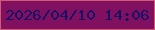 文字の大きさ：5、枠の色：d25a73、背景の色：811061、文字の色：171265 無料ブログパーツのブログ時計